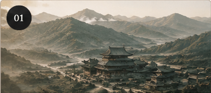 Heian period mountain village in feudal Japan — origins of shinobi