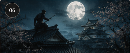 Edo period landscape — decline of active ninja operations in Japan